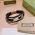 Gucci Silver and leather Bracelet