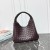 Intrecciato Medium Campana Shoulder Bag-Deep Mahogany