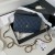Chanel Classic Wallet on Chain in Grained leather-Navy blue