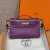 Hermes Kelly Pochette in Swift Leather-Anemone