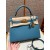 Hermes Kelly 25 / 28  in Epsom Leather-Blue jean