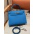 Hermes Kelly 25 / 28  in Epsom Leather-Blue frida