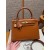 Hermes Kelly 25 / 28  in Box Leather-Brown