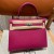 Hermes Kelly 25 / 28  in Epsom Leather-Rose purple