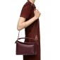 Loewe Small Puzzle in Classic Calfskin-Burgundy 