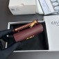 Portafoglio compatto Celine con borsa per monete-Burgundy