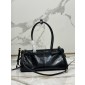 Prada SoftLux Medium Leather Tote-Black 