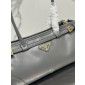 Prada SoftLux Medium Leather Tote-Grey
