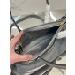 Prada SoftLux Medium Leather Tote-Grey