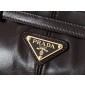 Prada SoftLux Medium Leather Tote-Dark brown