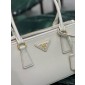 Borsa Prada Galleria medium in pelle-White