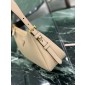 Prada Aimée medium leather shoulder bag-Travertine