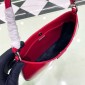 Borsa a spalla Prada Cleo in pelle spazzolata-Red