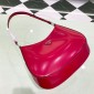 Borsa a spalla Prada Cleo in pelle spazzolata-Red