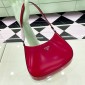Borsa a spalla Prada Cleo in pelle spazzolata-Red