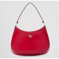 Borsa a spalla Prada Cleo in pelle spazzolata-Red