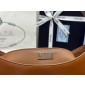 Borsa a spalla Prada Cleo in pelle spazzolata-Brown