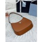 Borsa a spalla Prada Cleo in pelle spazzolata-Brown