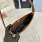 Borsa a spalla Prada Cleo in pelle spazzolata-Brown