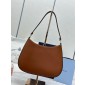 Borsa a spalla Prada Cleo in pelle spazzolata-Brown