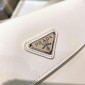 Borsa a spalla Prada Cleo in pelle spazzolata con pattina
