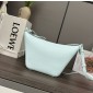 Loewe Mini Hammock Hobo in Classic Calfskin-Frozen blue