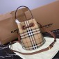 Small TB Bucket Bag-beige/briar brown