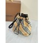 Burberry Medium Check Bucket Bag-Sand