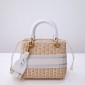 Medium Lady Dior Bag in Wicker 