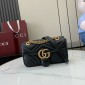Borsa a spalla GG Marmont misura piccola -Black