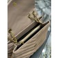 YSL Yves Saint Laurent Medium Chain Bag in Suede-Nude