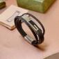 Gucci Silver and leather Bracelet