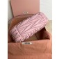 Miu Miu Wander matelassé nappa leather hobo bag-Pink