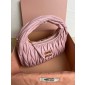 Miu Miu Wander matelassé nappa leather hobo bag-Pink