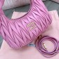 Miu Miu Wander matelassé nappa leather hobo bag-Begonia Pink