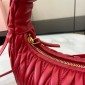 Miu Miu Wander matelassé nappa leather hobo bag-Red