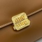 Miu Miu Leather shoulder bag-Cognac
