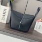 Loewe Compact Hammock bag in soft grained calfskin-Deep Navy blue