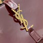 YSL Borsa Hobo LE 5 À 7 in Patent Leather-Dark red wine