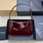 YSL Borsa Hobo LE 5 À 7 in Patent Leather-Dark red wine