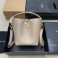 Saint Laurent LE 37 small in Shiny leather-Deep Beige