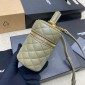 Saint Laurent Gaby Small Vanity Bag in Lambskin-Moss Green