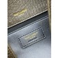 Saint Laurent Cassandre Large Envelope Pouch in Lambskin-Light Musk