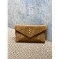 Saint Laurent Cassandre Large Envelope Pouch in Suede-Brown