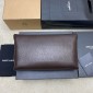 Saint Laurent Cassandre Large Envelope Pouch in Lambskin-Bordeaux