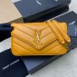 Saint Laurent Loulou Small in matelasse lambskin-Sunflower