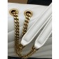 Saint Laurent Loulou Medium in matelasse lambskin-Blanc Vintage