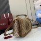 Gucci Blondie Small Top Handle Bag- Beige and dark brown