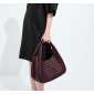 Intrecciato Medium Campana Shoulder Bag-Deep Mahogany