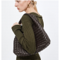 Intrecciato Medium Campana Shoulder Bag-Fondant